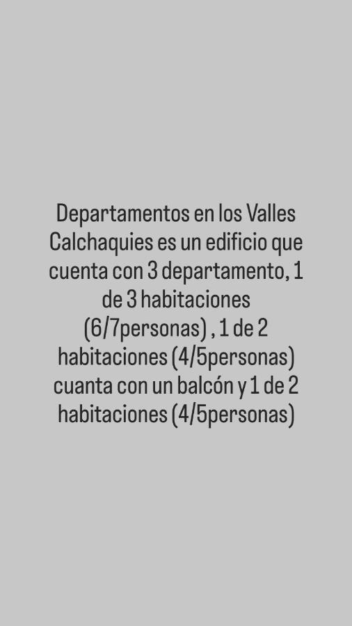 كفايات Departamentos En Los Valles Calchaquies المظهر الخارجي الصورة